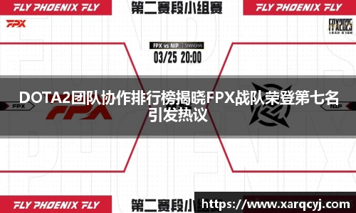 DOTA2团队协作排行榜揭晓FPX战队荣登第七名引发热议